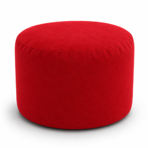 Pouf Tondo Luxor Rosso