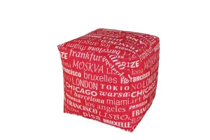 Pouf Cubo Big City Rosso