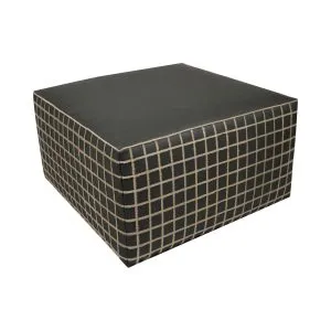 Pouf Cubo Gigante Style Quadri Grigio