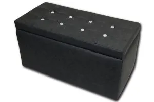 Pouf Contenitore In Ecopelle Grigio Marmorizzato