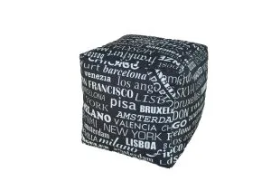 Pouf Cubo Big City Nero