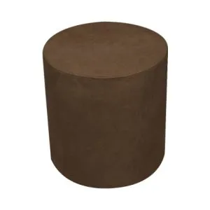 Pouf Cilindro Style Vintage Cuoio
