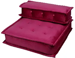 Divano Modulare Cuscino Suolo Velluto Fucsia