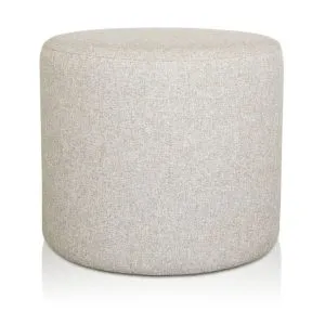 Pouf Cilindro Ø 40 Cm Tessuto Beige