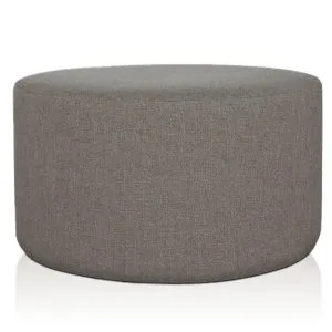 Pouf Cilindro Xl Ø 80 Cm Tessuto Grigio Antracite