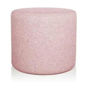 Pouf Cilindro Ø 40 Cm Tessuto Rosa