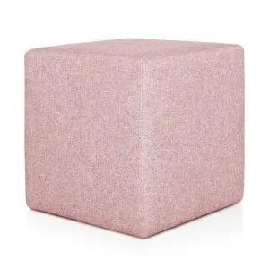 Pouf Cubo Cm 40 Tessuto Rosa
