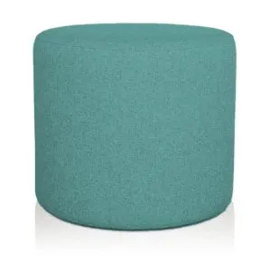 Pouf Cilindro Ø 40 Cm Tessuto Turchese