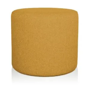 Pouf Cilindro Ø 40 Cm Tessuto Giallo