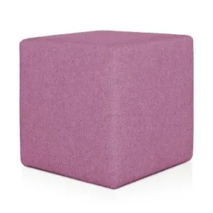 Pouf Cubo Cm 40 Tessuto Malva