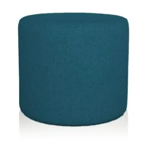 Pouf Cilindro Ø 40 Cm Tessuto Blu