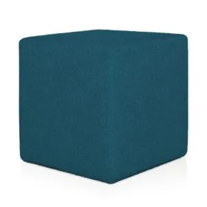 Pouf Cubo Cm 40 Tessuto Blu