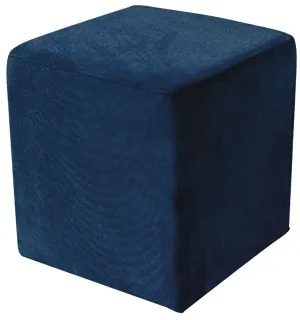 Pouf Cubo Cm 40 Velluto Blu