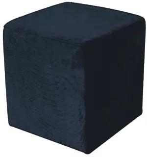 Pouf Cubo Cm 40 Velluto Nero