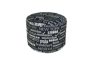 Pouf Tondo Big City Nero