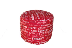 Pouf Tondo Big City Rosso