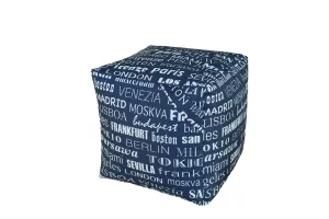 Pouf Cubo Big City Blu