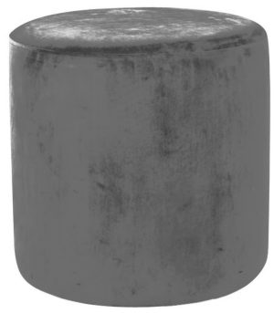 Pouf Cilindro Ø 40 Cm Velluto Grigio