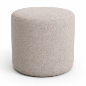 Pouf Cilindro Ø 40 Cm Tessuto Beige