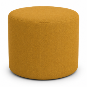 Pouf Cilindro Ø 40 Cm Tessuto Giallo
