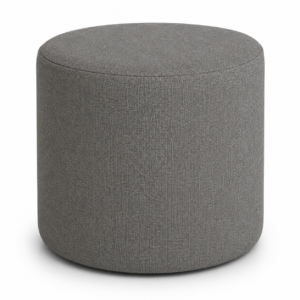 Pouf Cilindro Ø 40 Cm Tessuto Grigio Antracite