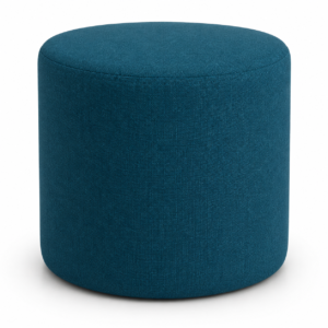 Pouf Cilindro Ø 40 Cm Tessuto Blu