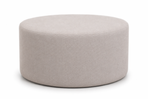 Pouf Cilindro Xl Ø 80 Cm Tessuto Beige