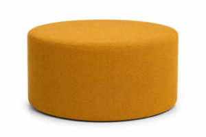 Pouf Cilindro Xl Ø 80 Cm Tessuto Giallo
