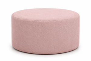 Pouf Cilindro Xl Ø 80 Cm Tessuto Rosa