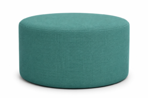 Pouf Cilindro Xl Ø 80 Cm Tessuto Turchese