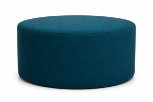 Pouf Cilindro Xl Ø 80 Cm Tessuto Blu