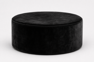 Pouf Cilindro Ø 80 Cm Velluto Nero