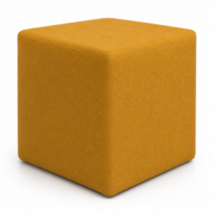 Pouf Cubo Cm 40 Tessuto Giallo