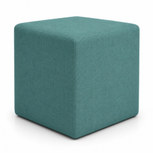 Pouf Cubo Cm 40 Tessuto Turchese