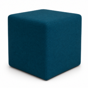 Pouf Cubo Cm 40 Tessuto Blu