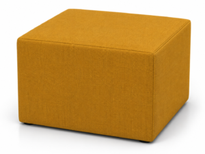 Pouf Cubo L Cm 60 Tessuto Giallo