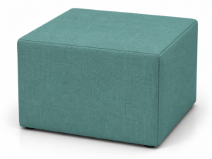 Pouf Cubo L Cm 60 Tessuto Turchese