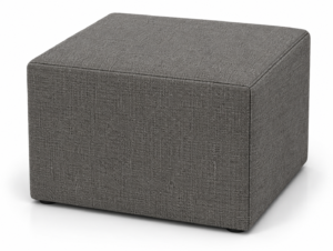 Pouf Cubo L Cm 60 Tessuto Grigio Antracite