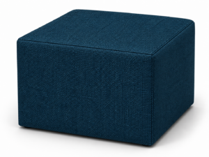 Pouf Cubo L Cm 60 Tessuto Blu