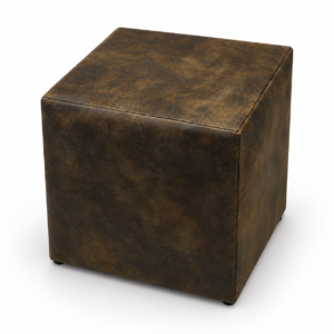Pouf Cubo Style Vintage Cuoio